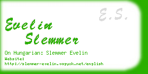 evelin slemmer business card